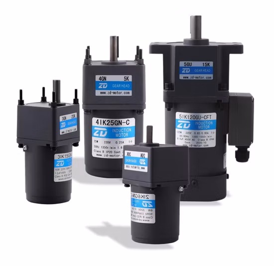 ZD 110V/220V/380V/415V 6W-200W 60mm-104mm 2IK,3IK,4IK,5Ik,6Ik Series Square Mount Right Angle Single Phase Three Phase Micro Electric Induction AC Gear Motor